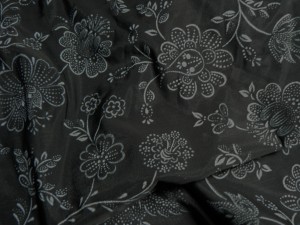 Muster Blumen schwarz