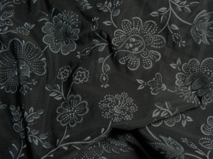 Muster Blumen schwarz